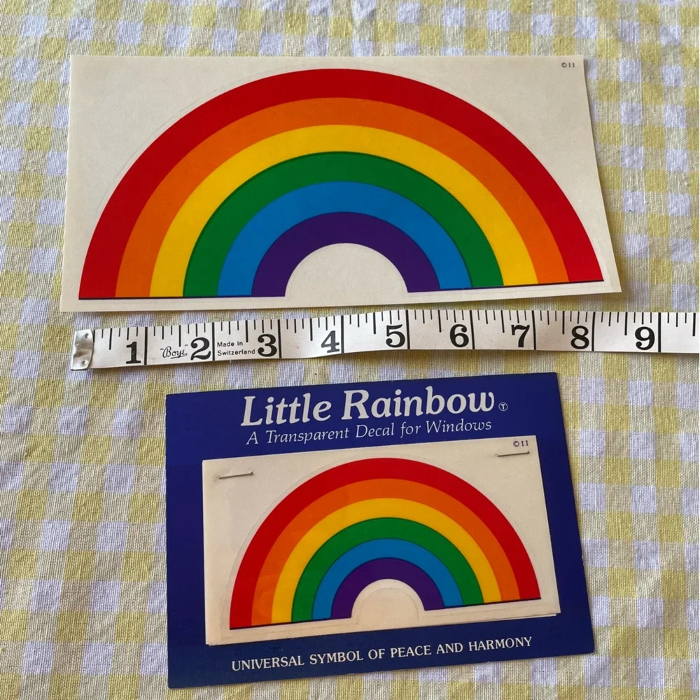 Vintage Little Rainbow Window Decal Lot of 2